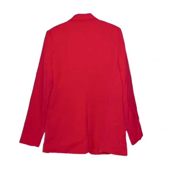 5/$25 Max Studio Red Tailored Blazer Power Workwear Chic Medium - Picture 2 of 6